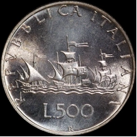 Italy 1982 Silver 500 Lire KM#98 Uncirculated