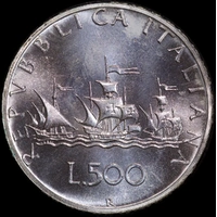 Italy 1986 Silver 500 Lire KM#98 Uncirculated