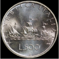 Italy 1989 Silver 500 Lire KM#98 Uncirculated