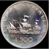 Italy 1992 Silver 500 Lire KM#98 Uncirculated