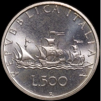 Italy 2001 Silver 500 Lire KM#98 Uncirculated