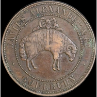 1837 Davies Alexander Copper Penny Token A95 Fine