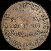 ND Henry R Copper Penny Token A225 Very Good