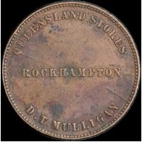 1863 D.T Mulligan Halfpenny Token A394 about VF