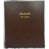 Complete Date Set of Australian 10 Cent 1966 to 2008 Uncirculated in Dansco Supreme Album