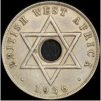 British West Africa / East Africa 1936 10 Cent Mule KM# 17 good VF