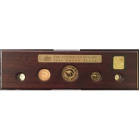 1989 Perth Mint Kangaroo Nugget Gold Five Coin Proof Set (1oz to 1/20oz)
