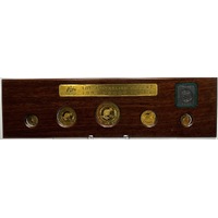 1992 Gold Five Coin Proof Set Kangaroo Nuggets