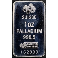 Switzerland PAMP Suisse 1 Ounce Palladium Ingot