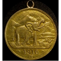 German East Africa 1916 Gold 15 Rupien KM# 16.1 good VF