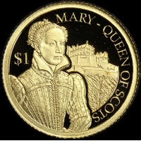 Solomon Islands 2017 Gold 1 Dollar Half Gram Coin Mary, Queen of Scots