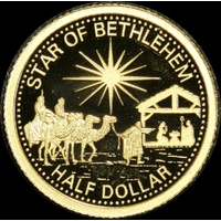 Christmas Island / Kiribati 2016 Gold 1/2 Dollar Half Gram Coin Bethlehem
