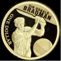 Cook Islands 2016 Gold 1 Dollar Half Gram Coin Bradman