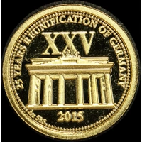 Samoa 2015 Gold 1 Tala Half Gram Coin Reunification