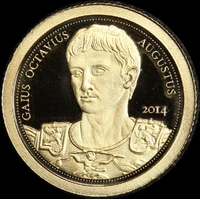 Samoa 2014 Gold 1 Tala Half Gram Coin Augustus
