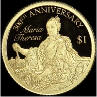 Samoa 2017 Gold 1 Tala Half Gram Coin Maria Theresa