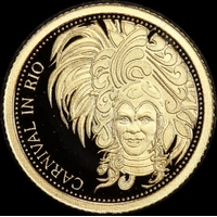 Samoa 2015 Gold 1 Tala Half Gram Coin Carnival in Rio