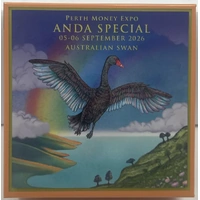 2026 Silver 1 Ounce Coloured Coin Swan ANDA Perth Money Expo