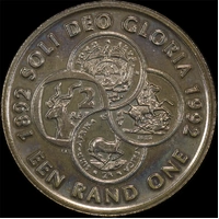 South Africa 1992 Silver 1 Rand Unc Coin Coinage Centennial
