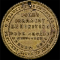 EW Cole Gilt Bronze Token 1879 ~ 1903 D19 / C13 Extremely Fine