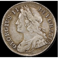 1739 Silver Shilling George II Roses S#3701 Very Fine