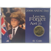 2009 1 Dollar Uncirculated Coin ANZAC Day
