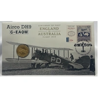 2019 1 Dollar PNC Airco DH9 First England to Australia Flight