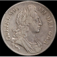 1695 OCTAVO Silver Crown William III S#3740 Very Fine