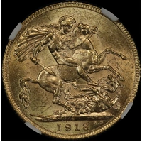 Canada 1918 Gold Sovereign KM# 20 Uncirculated