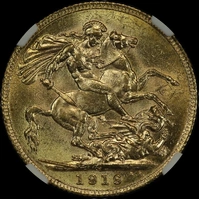 Canada 1919 Gold Sovereign KM# 20 NGC MS62