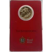 2016-I Gold Sovereign Elizabeth II S# SC7A Uncirculated