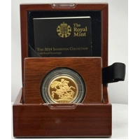 2014 Gold Proof Sovereign Elizabeth II S# SC7