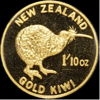 New Zealand Gold 1/10 Ounce Token Kiwi