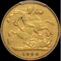 1904 Perth Edward VII Half Sovereign PCGS XF45