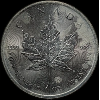 Canada 2016 Silver 5 Dollar 1 Ounce Maple Leaf Uncirculated