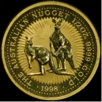 1998 Gold 1/2oz Unc Coin Kangaroo Mother and Joey