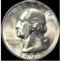 United States 1954-S Silver Washington Quarter KM# 164 PCGS MS66