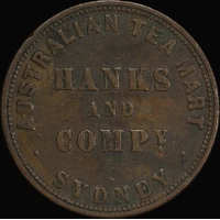 Hanks & Company 1857 Copper Penny A# 184 Very Fine