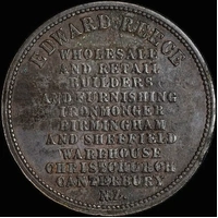 Reece Undated Copper Penny A# 447 Very Fine