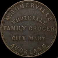 Somerville 1857 Copper Penny A# 498 Fine