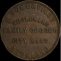Somerville 1857 Copper Penny A# 499 good VF