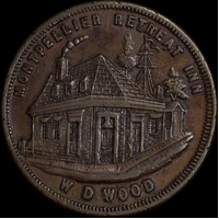 Wood Undated Copper Penny A# 641 good VF
