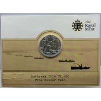 United Kingdom 2014 Silver 20 Pound KM# 1327 Outbreak WWI