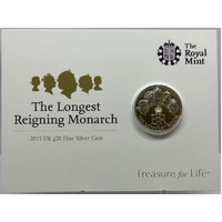 United Kingdom 2015 Silver 20 Pound S# N3 Longest Reigning Monarch