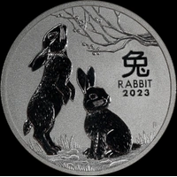 2023 Silver 1 Ounce Coin Lunar Rabbit
