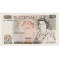 England 1991 50 Pounds P# 381c Extremely Fine