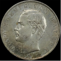 German States (Bavaria) 1911 Silver 3 Mark Otto KM#996 good EF