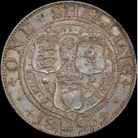 Victoria 1896 Silver Shilling S#3940a good EF
