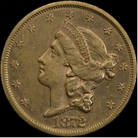 United States 1872-S Gold 20 Dollars Double Eagle Extremely Fine