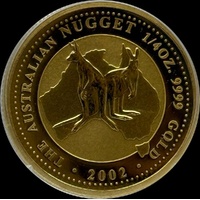 2002 Gold Quarter Ounce Bullion Coin - Kangaroo Nugget